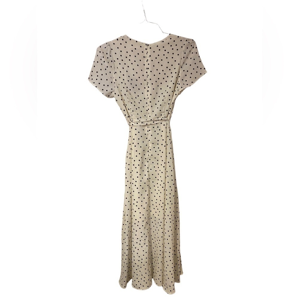 Dot Print Wrap Dress - Picture 6 of 9